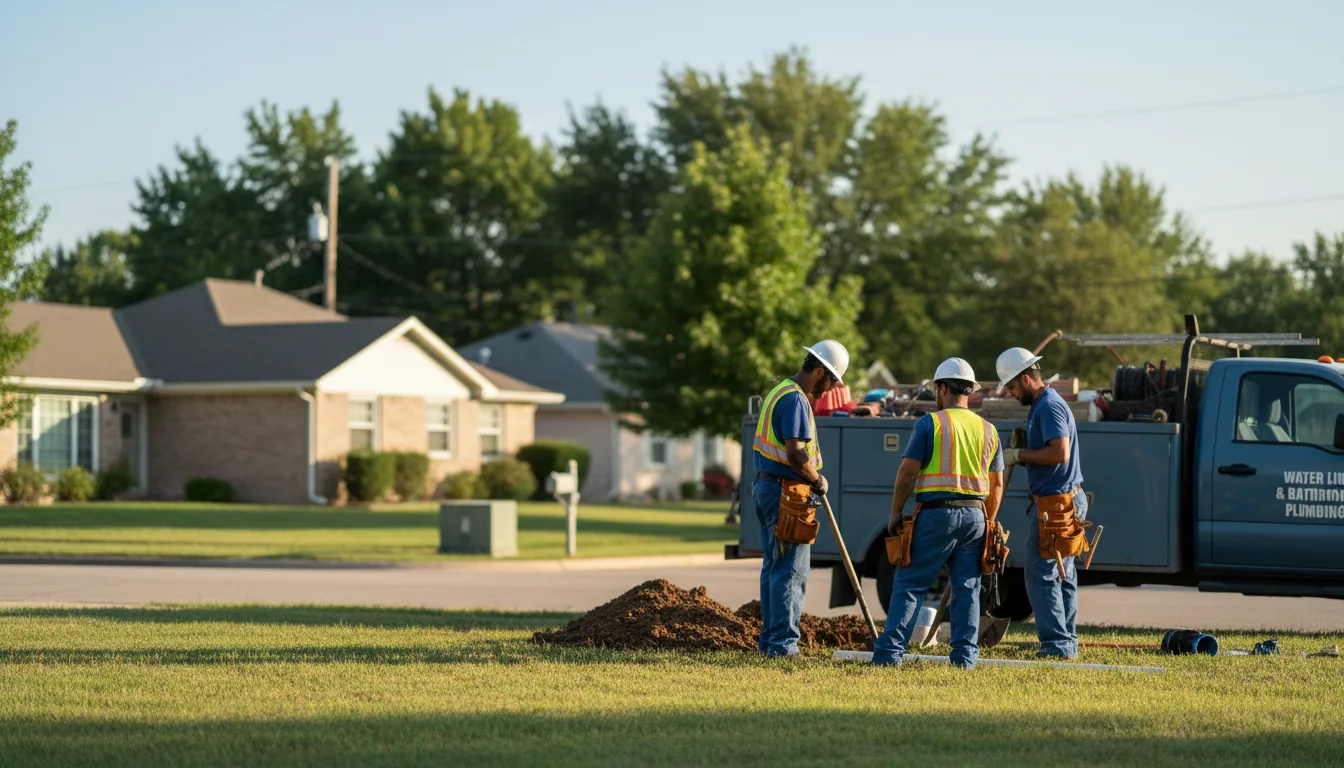 Residential water line and bathroom plumbing service in Lowell, OR